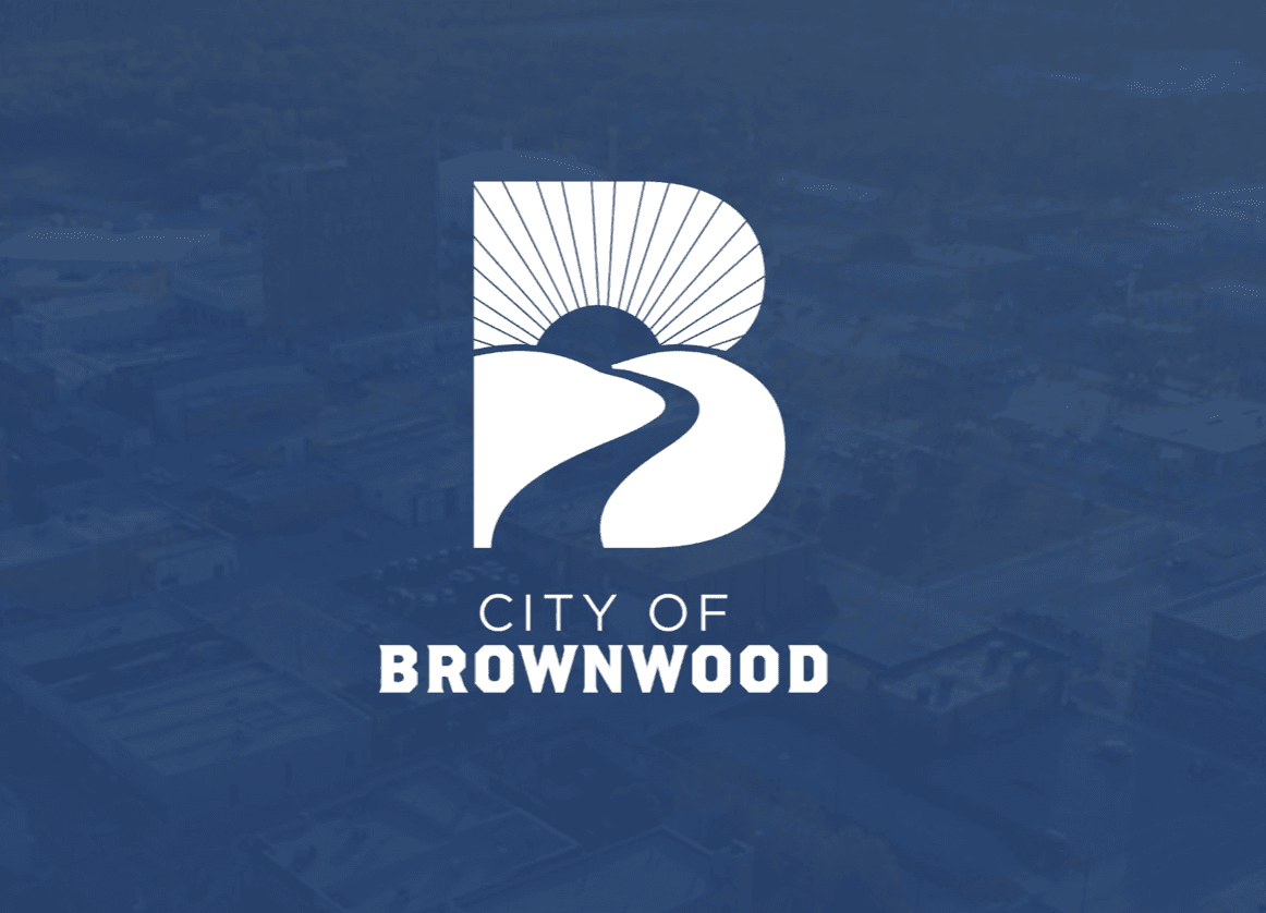 City Logo Blue Background