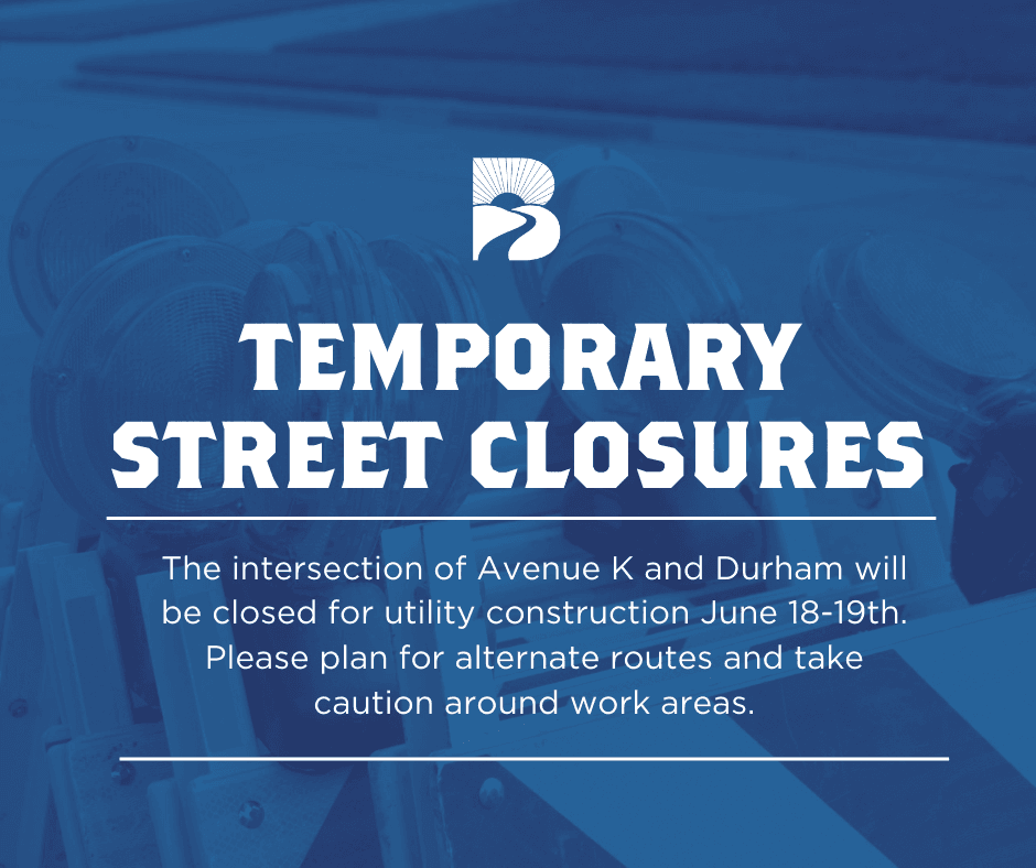 Facebook Post Ave K street closure