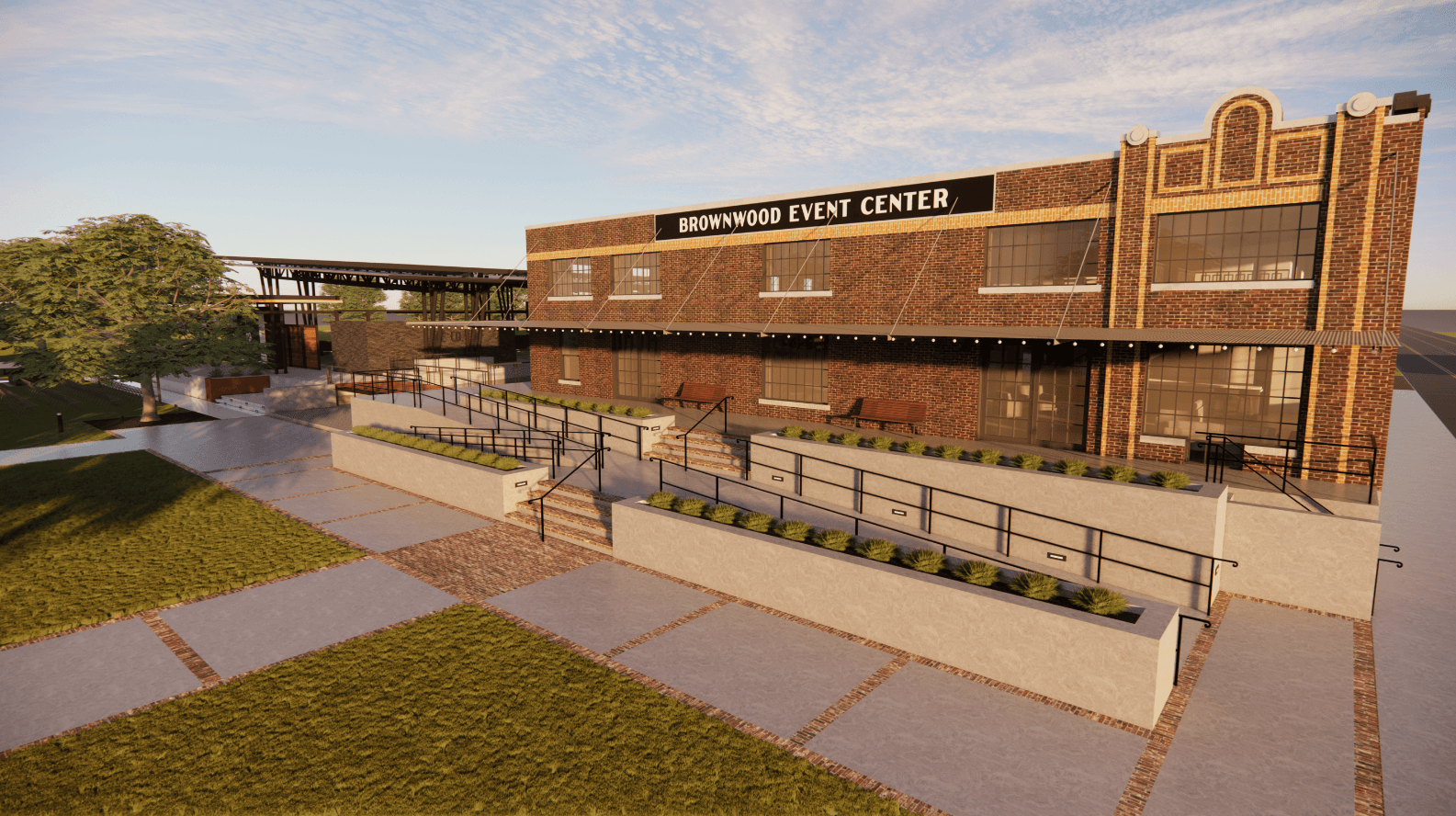 Exterior Event Center Downtown Brownwood Outside Brick Building