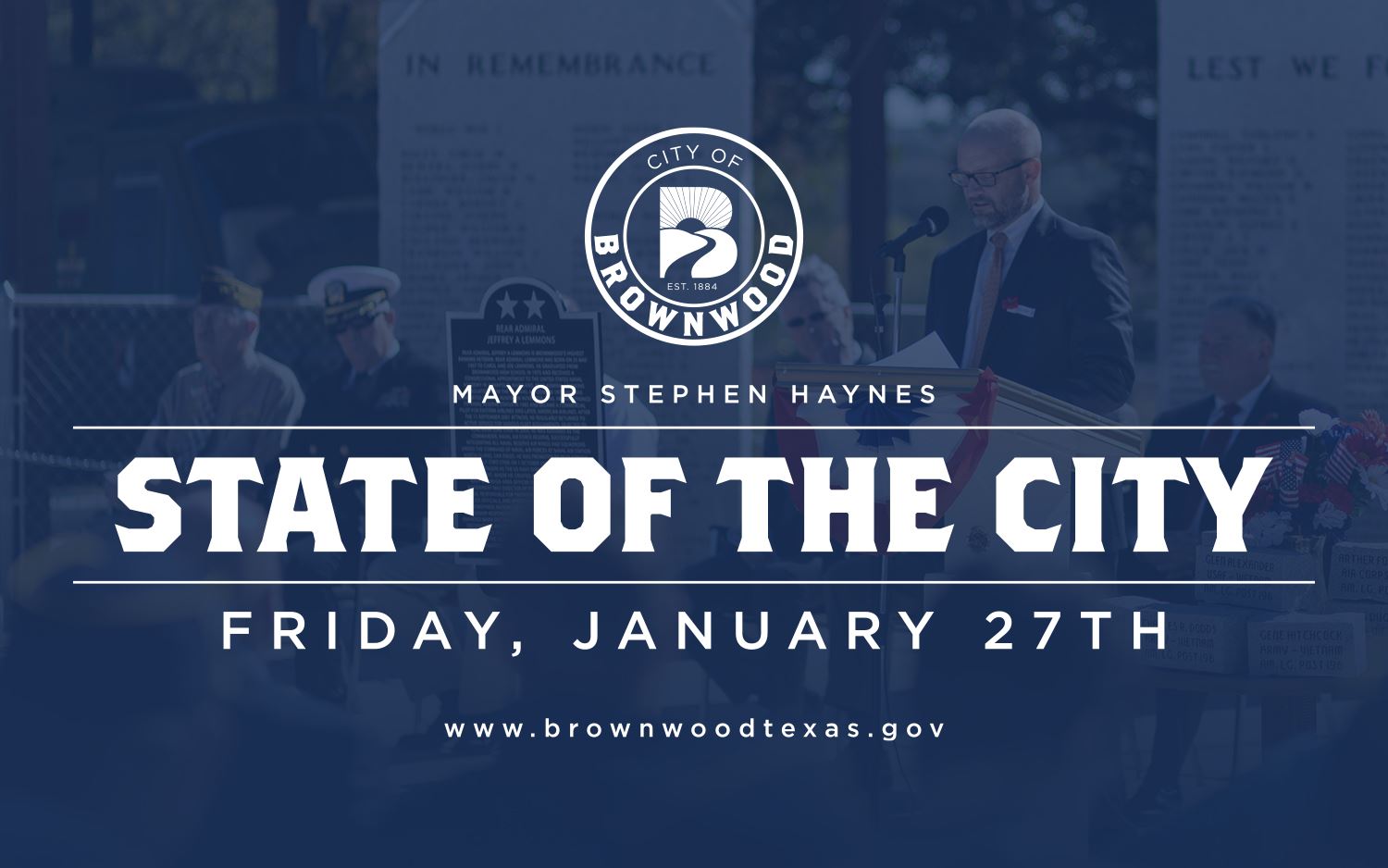 State of the City 2023 image with Mayor Stephen Haynes dated for January 27, 2023