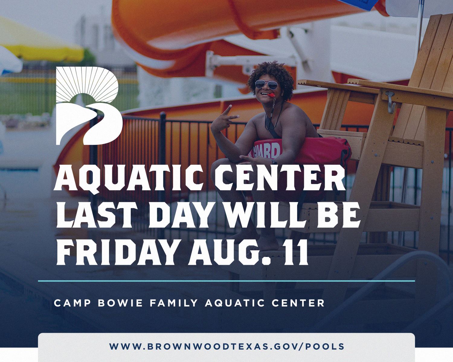 Aquatic Center Last day of 2023 Graphic