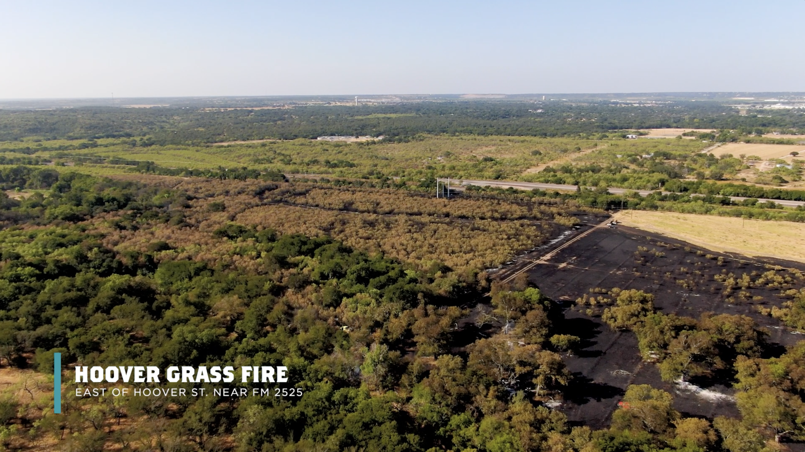 A photo of the 72 Acre grass fire on Wednesday, August 9, 2023