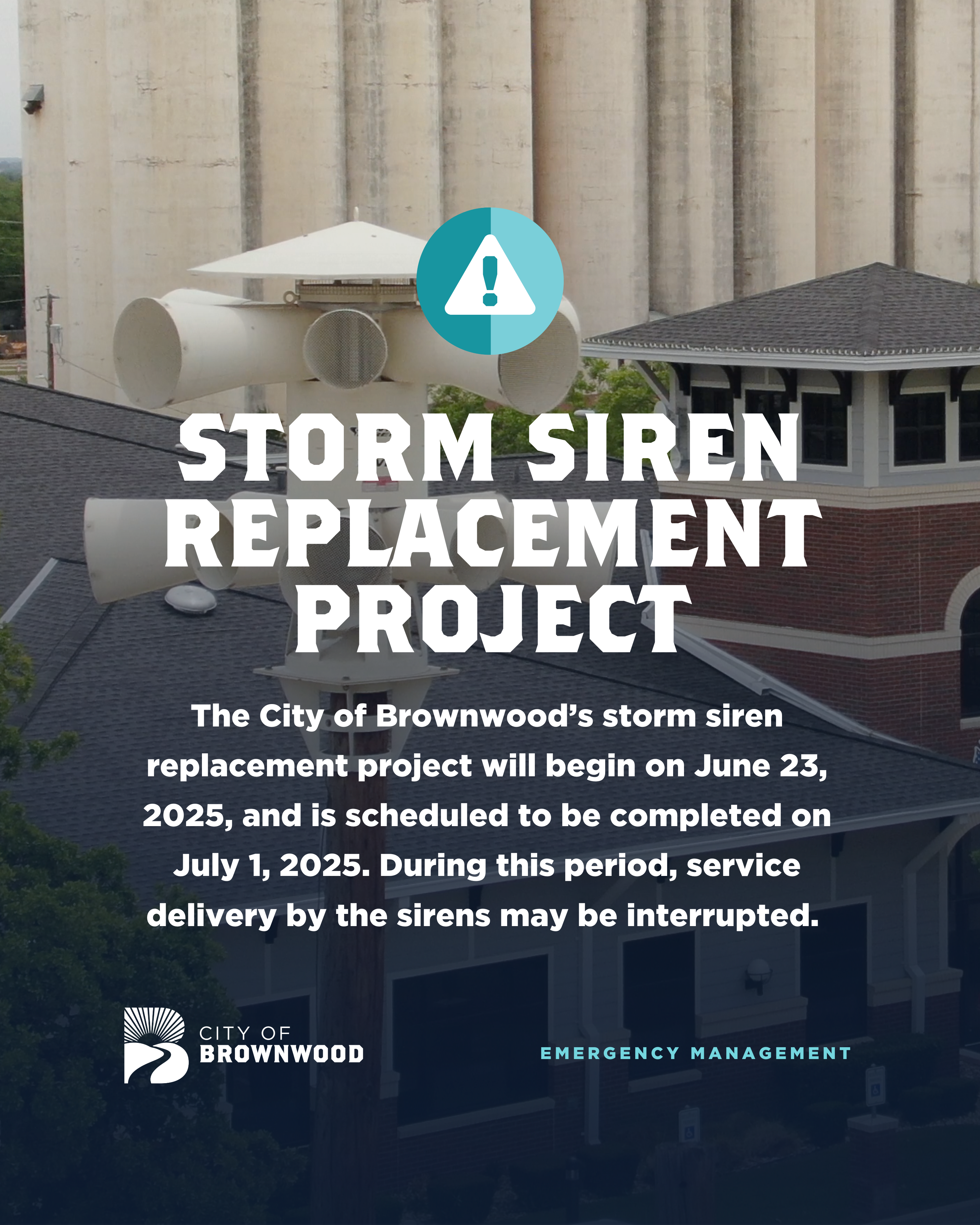 Storm Siren Replacement Info Graphic