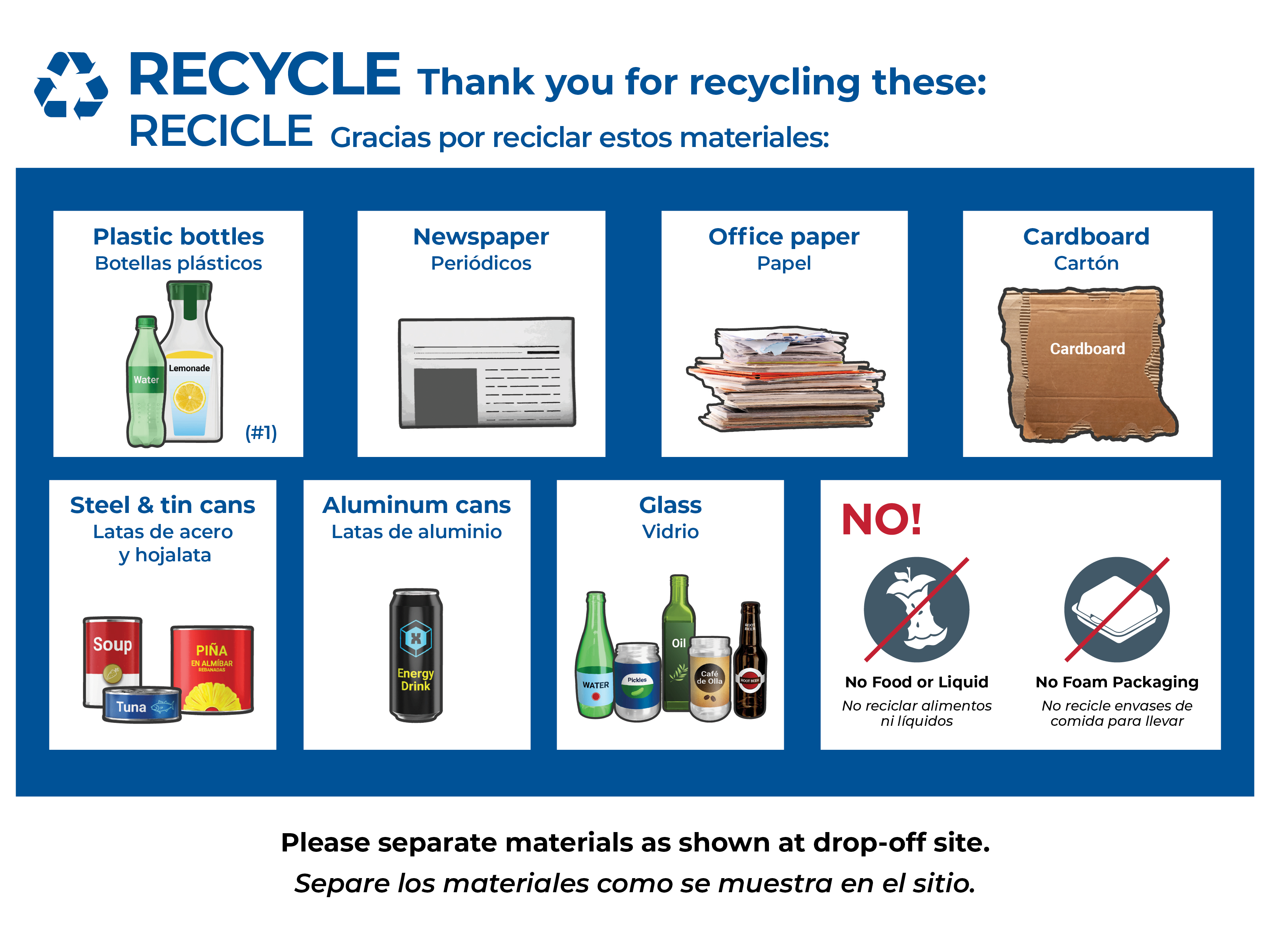 Recycling Center Accepted Items