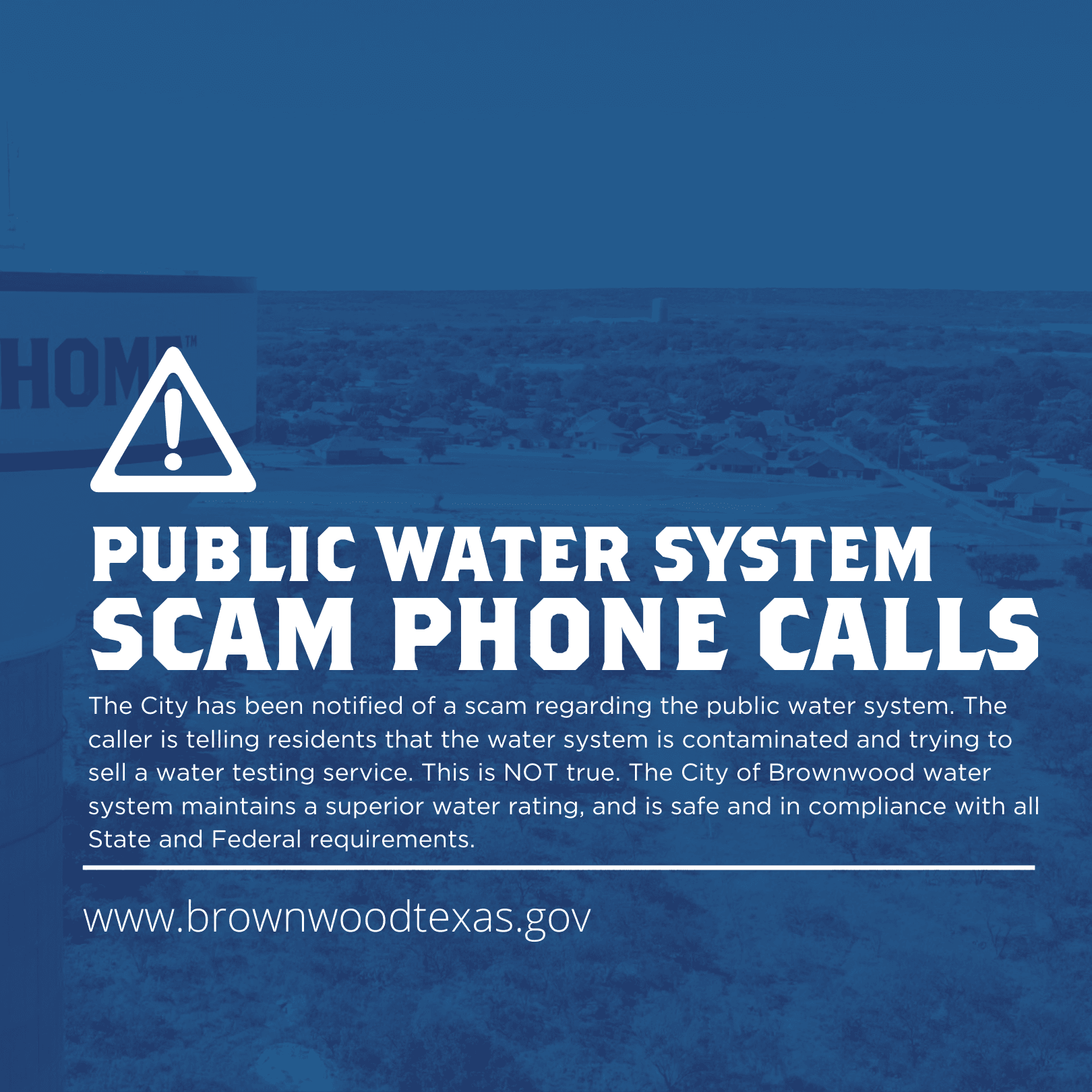 PSA - Phone Scam - City of Brownwood